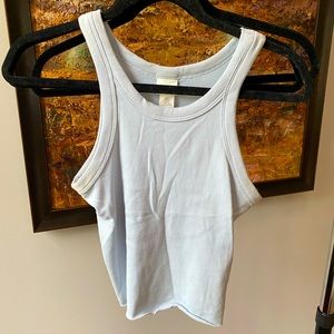 H&M pastel blue, high neck tank